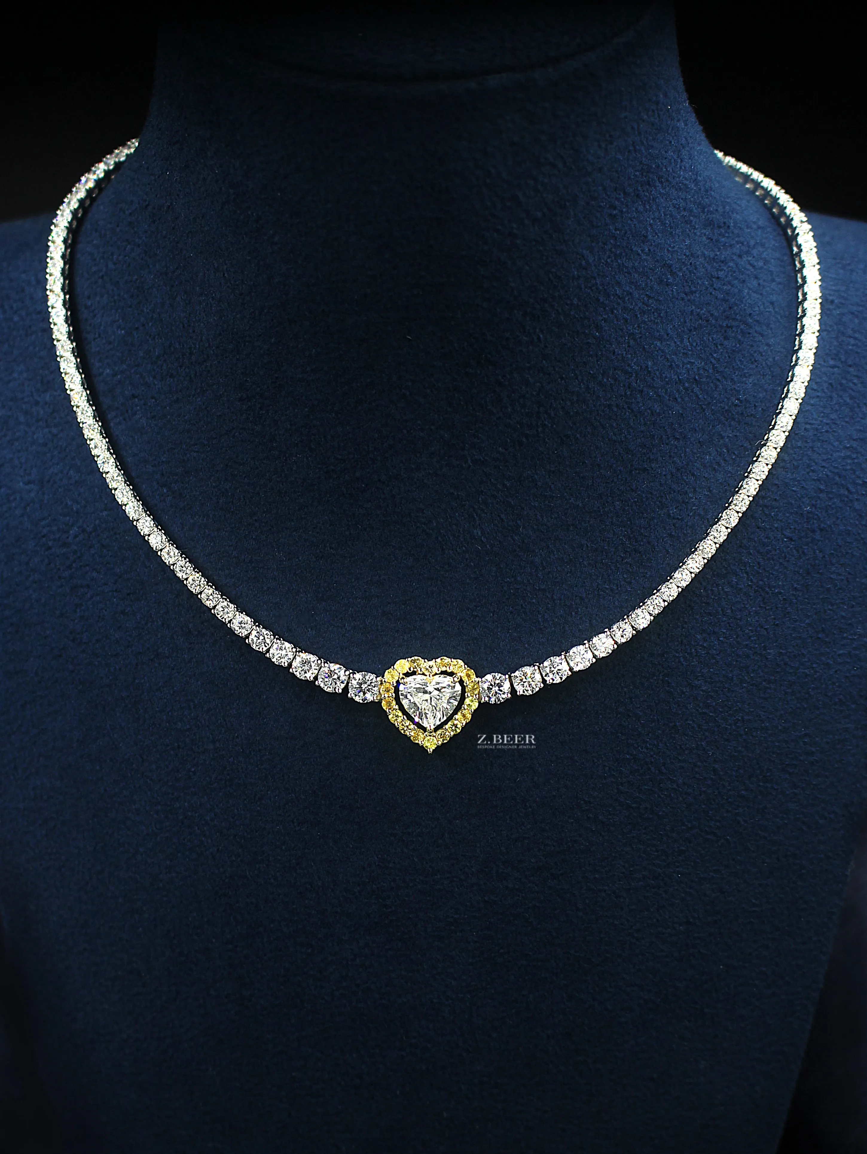 Heart Tennis Ncklace | ZBEER Necklaces | PREMIUM JEWELLERY